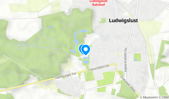 Kartenausschnitt Schloss Ludwigslust
